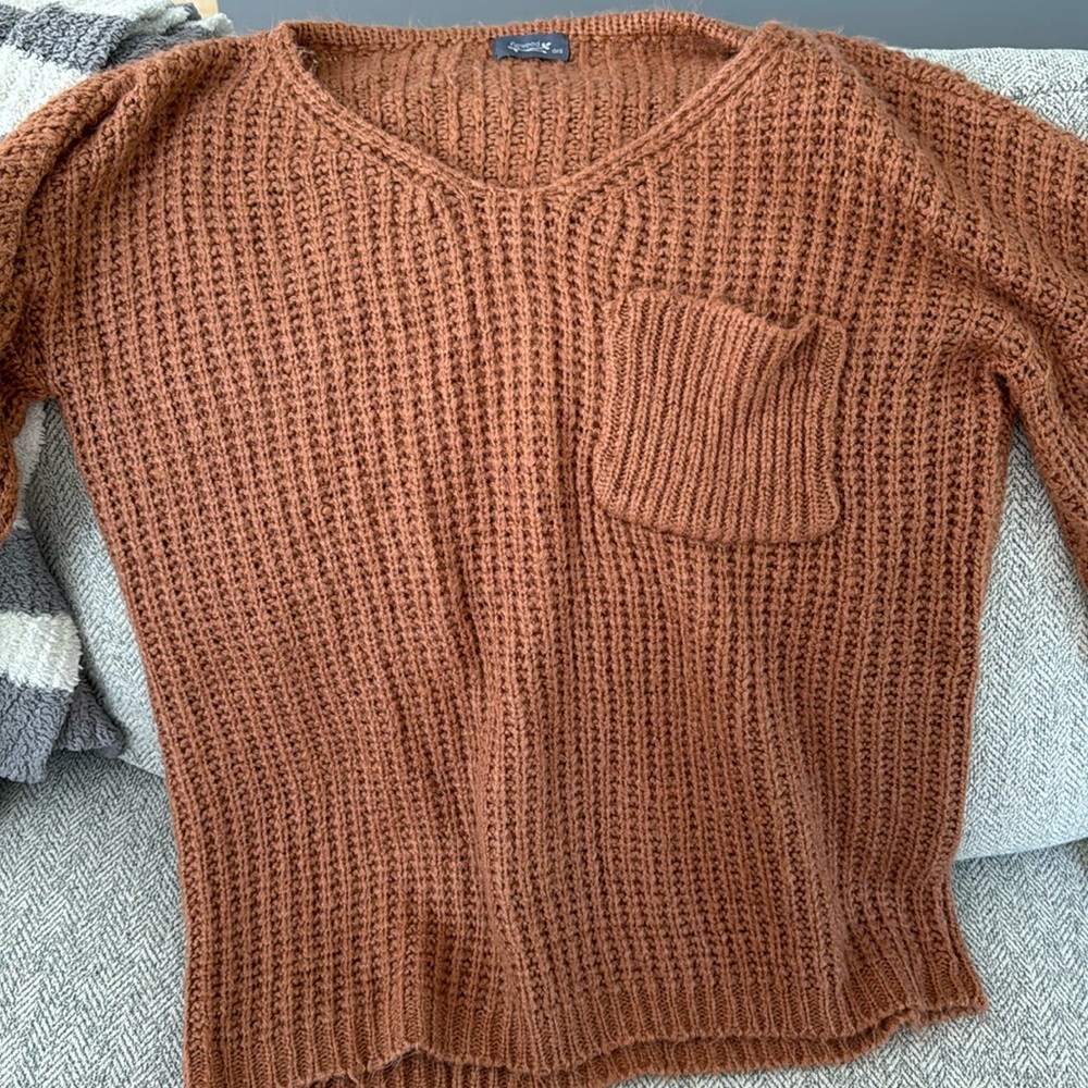 Burnt orange knit sweater